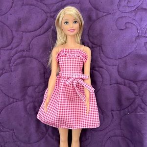 Barbie in pink gingham dress fashion